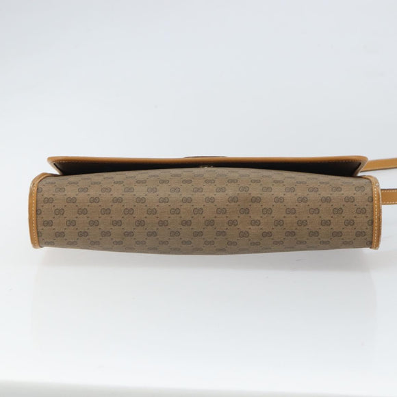 GUCCI Micro GG Supreme Shoulder Bag PVC Beige Gold 004 14 0264 Auth 163995