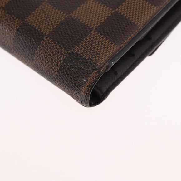 LOUIS VUITTON Damier Ebene Portefeuille International Wallet N61217 Auth 163999