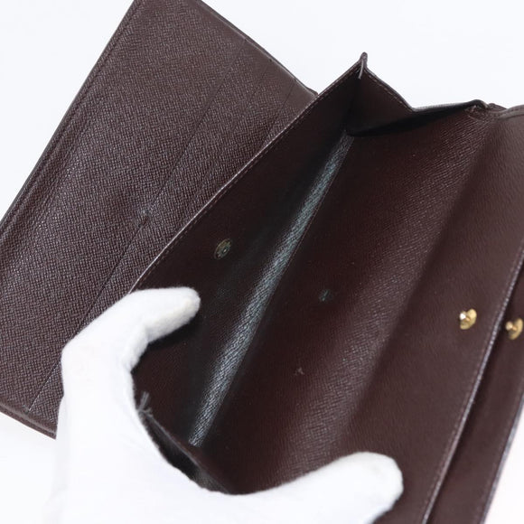 LOUIS VUITTON Damier Ebene Portefeuille International Wallet N61217 Auth 163999