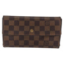 LOUIS VUITTON Damier Ebene Portefeuille International Wallet N61217 Auth 163999-13
