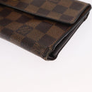LOUIS VUITTON Damier Ebene Portefeuille International Wallet N61217 Auth 163999-15