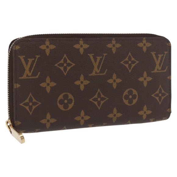 LOUIS VUITTON Monogram Zippy Wallet Long Wallet M42616 LV Auth 164001V