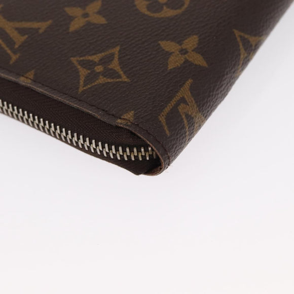 LOUIS VUITTON Monogram Zippy Wallet Long Wallet M42616 LV Auth 164001V