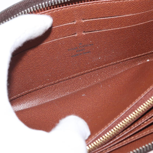 LOUIS VUITTON Monogram Zippy Wallet Long Wallet M42616 LV Auth 164001V