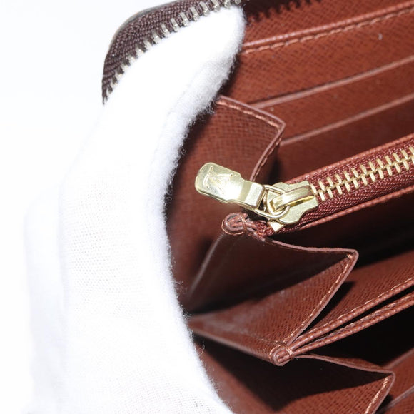 LOUIS VUITTON Monogram Zippy Wallet Long Wallet M42616 LV Auth 164001V