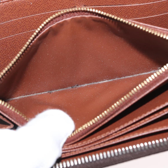 LOUIS VUITTON Monogram Zippy Wallet Long Wallet M42616 LV Auth 164001V