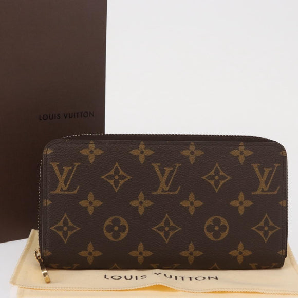 LOUIS VUITTON Monogram Zippy Wallet Long Wallet M42616 LV Auth 164001V