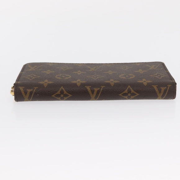 LOUIS VUITTON Monogram Zippy Wallet Long Wallet M42616 LV Auth 164001V
