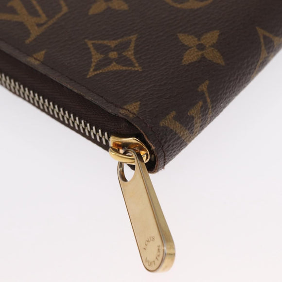 LOUIS VUITTON Monogram Zippy Wallet Long Wallet M42616 LV Auth 164001V