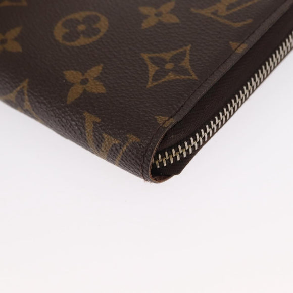 LOUIS VUITTON Monogram Zippy Wallet Long Wallet M42616 LV Auth 164001V