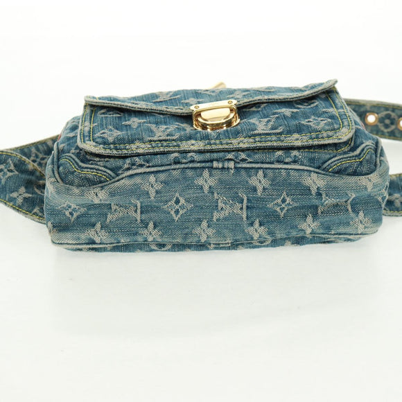 LOUIS VUITTON Monogram Denim Bum Bag Body Bag Blue M95347 LV Auth 164002SAV