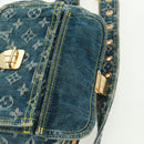 LOUIS VUITTON Monogram Denim Bum Bag Body Bag Blue M95347 LV Auth 164002SAV-18