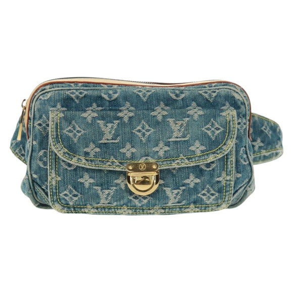 LOUIS VUITTON Monogram Denim Bum Bag Body Bag Blue M95347 LV Auth 164002SAV