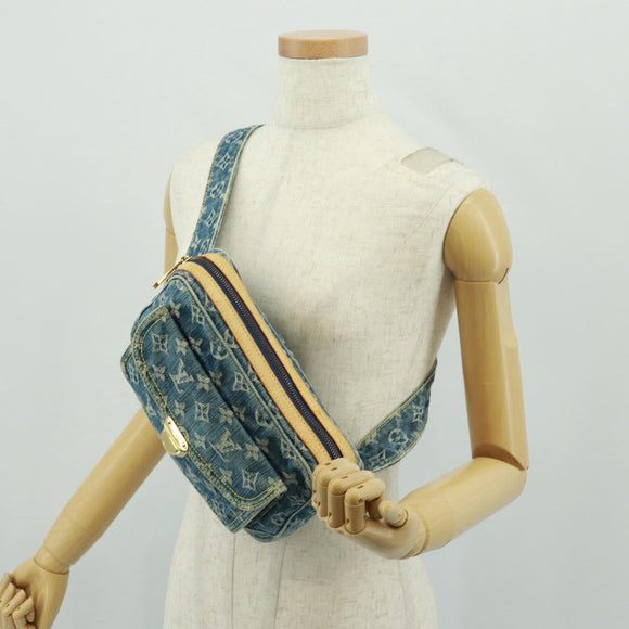 LOUIS VUITTON Monogram Denim Bum Bag Body Bag Blue M95347 LV Auth 164002SAV