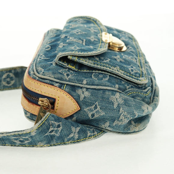 LOUIS VUITTON Monogram Denim Bum Bag Body Bag Blue M95347 LV Auth 164002SAV