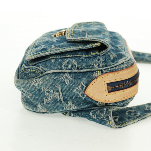 LOUIS VUITTON Monogram Denim Bum Bag Body Bag Blue M95347 LV Auth 164002SAV