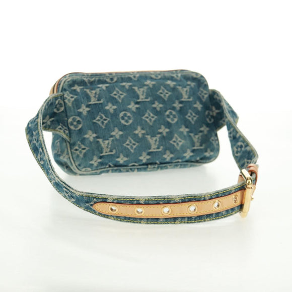 LOUIS VUITTON Monogram Denim Bum Bag Body Bag Blue M95347 LV Auth 164002SAV