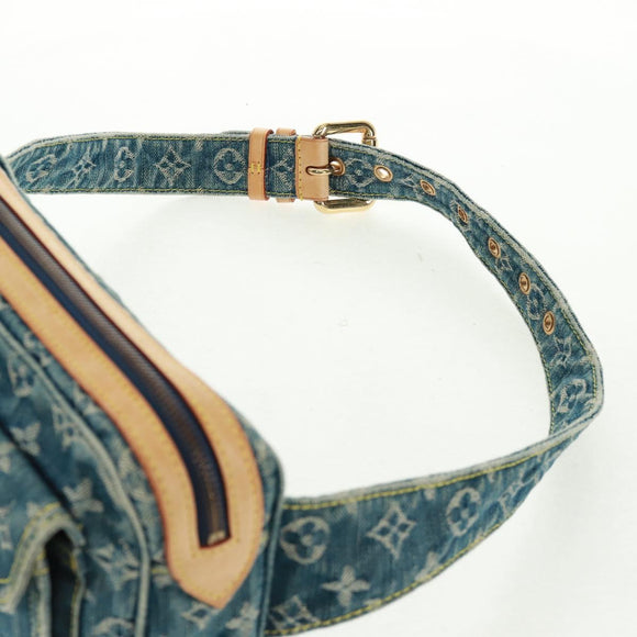 LOUIS VUITTON Monogram Denim Bum Bag Body Bag Blue M95347 LV Auth 164002SAV
