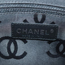 CHANEL Cambon Line Matelasse Bag Lamb Skin Beige Black CC Auth 164004SAM-15