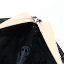 CHANEL Cambon Line Matelasse Bag Lamb Skin Beige Black CC Auth 164004SAM-17
