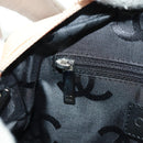 CHANEL Cambon Line Matelasse Bag Lamb Skin Beige Black CC Auth 164004SAM-19