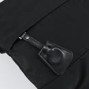 PRADA Shoulder Bag Nylon Black Silver Auth 164007-20