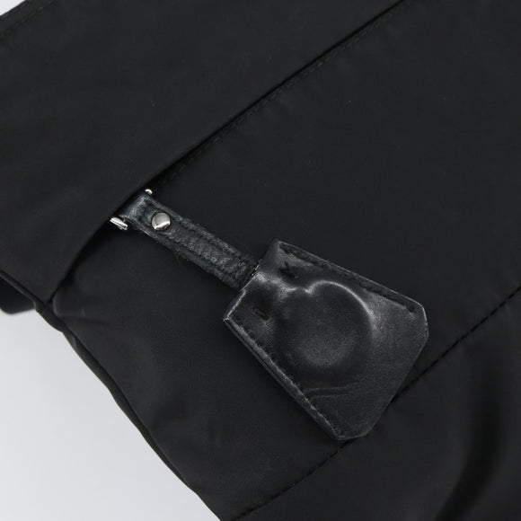 PRADA Shoulder Bag Nylon Black Silver Auth 164007