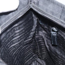 PRADA Shoulder Bag Nylon Black Silver Auth 164007-24