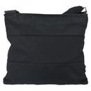 PRADA Shoulder Bag Nylon Black Silver Auth 164007-2