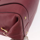 Salvatore Ferragamo Gancini Shoulder Bag Leather Pink Gold Auth 164008-9