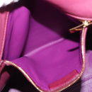 Salvatore Ferragamo Gancini Shoulder Bag Leather Pink Gold Auth 164008-22