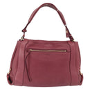 Salvatore Ferragamo Gancini Shoulder Bag Leather Pink Gold Auth 164008-2