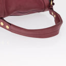 Salvatore Ferragamo Gancini Shoulder Bag Leather Pink Gold Auth 164008-7