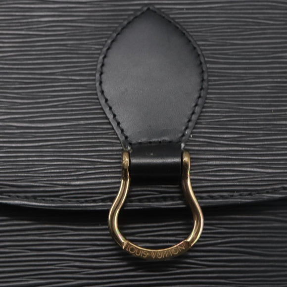 LOUIS VUITTON Epi Saint Cloud GM Shoulder Bag Black Noir M52192 LV Auth 164012