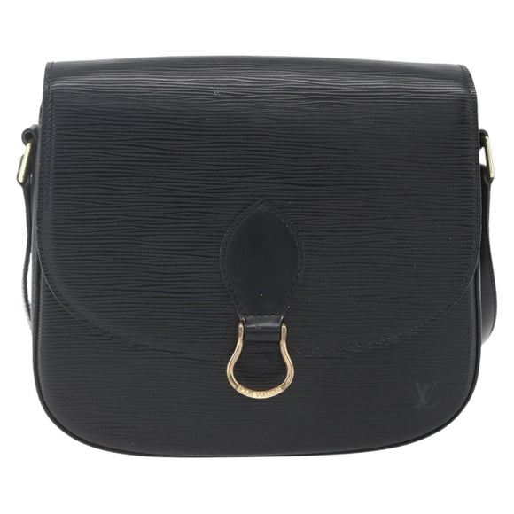 LOUIS VUITTON Epi Saint Cloud GM Shoulder Bag Black Noir M52192 LV Auth 164012