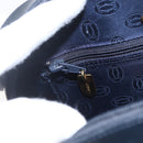CARTIER Shoulder Bag Leather Navy Gold Auth 164015V-19