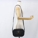 CARTIER Shoulder Bag Leather Navy Gold Auth 164015V-24