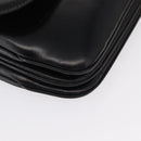 CELINE Shoulder Bag Leather Black Gold Auth 164016-10