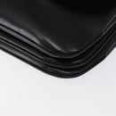 CELINE Shoulder Bag Leather Black Gold Auth 164016-11