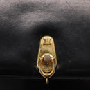 CELINE Shoulder Bag Leather Black Gold Auth 164016-14