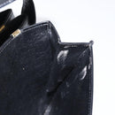 CELINE Shoulder Bag Leather Black Gold Auth 164016-19