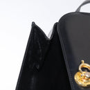 CELINE Shoulder Bag Leather Black Gold Auth 164016-20