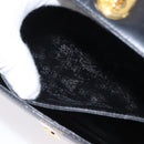 CELINE Shoulder Bag Leather Black Gold Auth 164016-24