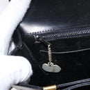 CELINE Shoulder Bag Leather Black Gold Auth 164016-25