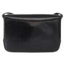CELINE Shoulder Bag Leather Black Gold Auth 164016-3