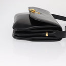 CELINE Shoulder Bag Leather Black Gold Auth 164016-4