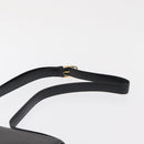 CELINE Shoulder Bag Leather Black Gold Auth 164016-8