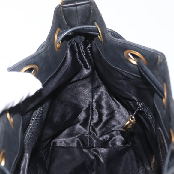 CHANEL Chain Shoulder Bag Patent leather Black Gold CC Auth 164017