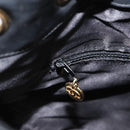 CHANEL Chain Shoulder Bag Patent leather Black Gold CC Auth 164017-20