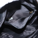 CHANEL Chain Shoulder Bag Patent leather Black Gold CC Auth 164017-21